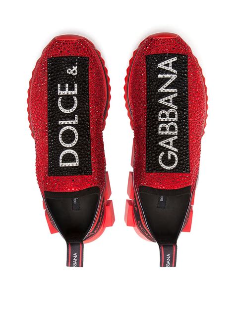 dolce gabbana sorrento sneakers with rhinestones|dolce & gabbana sneakers men.